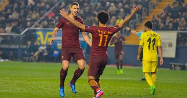شاهد.. روما يحتفل بتألق محمد صلاح ودجيكو فى 90 ثانية