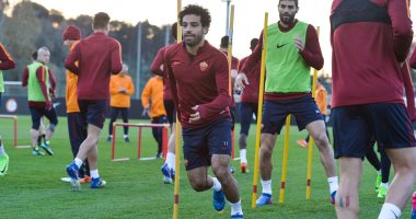 بالصور.. محمد صلاح يقود تدريبات روما استعدادًا لمواجهة "تورينو"