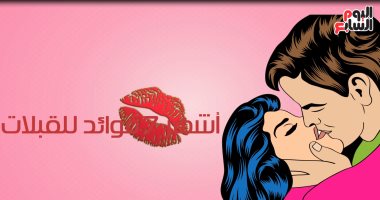 فيديو معلوماتى.. "تقلل التوتر وتقوى المناعة".. أشهر 7 فوائد للقبلات