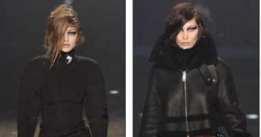 بالصور.. هكذا ظهرت جى جى وبيلا حديد معاً بعرض Versace فى أسبوع بلندن
