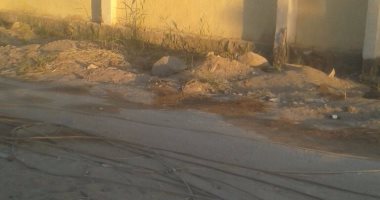 بالصور.. إهمال أعمدة الإنارة أمام مدرسة ثانوية بالوادى الجديد