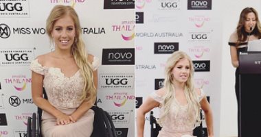 بالصور.. "جوستين كلارك" أول مشاركة فى مسابقة ملكة جمال العالم بكرسى متحرك
