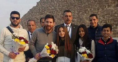 بالفيديو.. ميسى فى جولة تفقدية داخل الأهرامات 