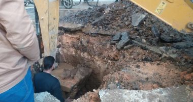 حى المعادى: جارى إصلاح ماسورة مياه شارع الخمسين وعودة المياه خلال ساعات