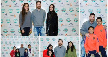 صور جديدة لنجم برشلونة فى مصر..  ميسى مع معجبيه من الأطفال