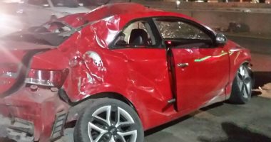 قارئ يشارك "صحافة المواطن" بصورًا لحادث سير على الطريق الدائرى