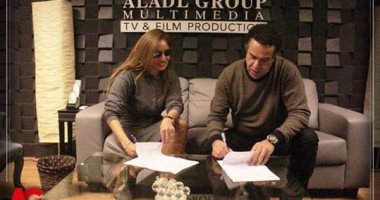 شاهد لحظة توقيع زينة بطولة مسلسل "لأعلى سعر"