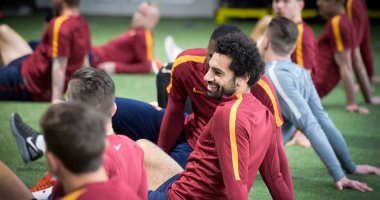 بالصور.. محمد صلاح يشارك فى مران روما الاخير قبل مواجهة إنتر