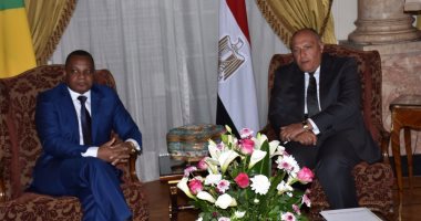 سامح شكرى يبحث مع وزير خارجية الكونغو برازافيل الأوضاع في ليبيا 