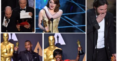 أوسكار 2017.. كيسى أفليك وإيما ستون أفضل ممثل وممثلة و"مون لايت" أحسن فيلم