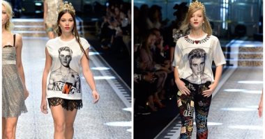 بالصور..جاستين بيبر يظهر على تصميماتDolce&Gabbanaباسبوع الموضة بميلانو
