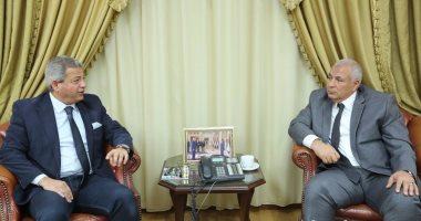 وزير الشباب يستقبل محافظ الوادى الجديد ورئيس نادى المعادى 
