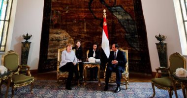بالصور.. بدء مباحثات السيسي وميركل لمناقشة التعاون المشترك ومكافحة الإرهاب