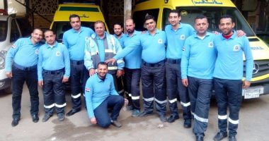 مسعفو دمياط يرتدون الزى الجديد الخاص بالهيئة