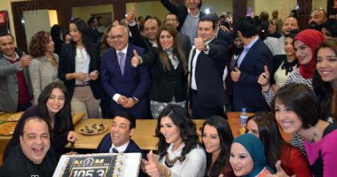 بالصور.. سعد الصغير وإدوارد وشريف باهر فى مؤتمر "نغم إف إم"