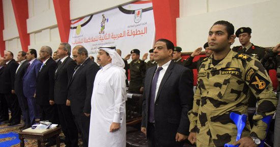 بالصور.. رئيس الزمالك السابق وعبد اللطيف فى افتتاح البطولة العربية للملاكمة