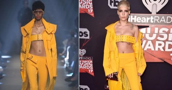  بالصور..هالزى تغطى صدرها بـحزام فى حفل iHeartRadio