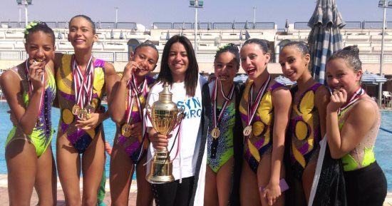 الصيد يفوز ببطولة الجمهورية للسباحة التوقيعية