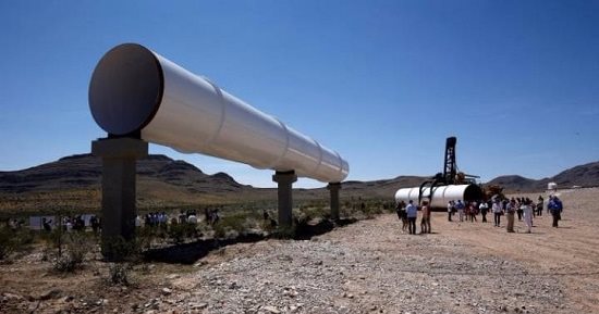 أول صور من اختبار أسرع قطار فى العالم Hyperloop