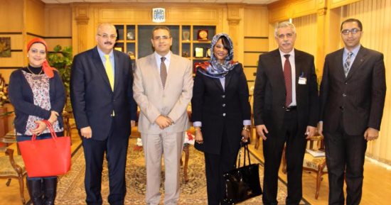 رئيس جامعة المنصورة يلتقى مديرى مكاتب الملكية الفكرية بجامعة الدول العربية