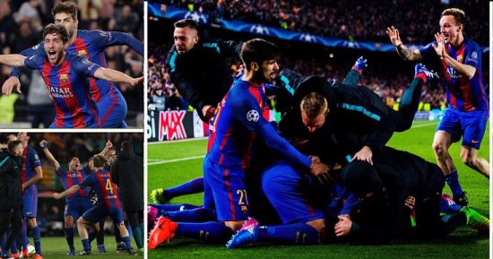بالفيديو.. برشلونة يصنع المعجزة التاريخية.. يكتسح سان جيرمان 6 / 1 ويتأهل لربع نهائى دورى الأبطال.. البارسا يحقق عودة خرافية.. نيمار بطل الليلة.. وبوروسيا دورتموند يقضى على بنفيكا فى ليلة تألق أوباميانج