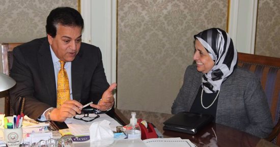 بالصور.. وزير التعليم العالى يستقبل "رئيس ضمان جودة التعليم والاعتماد"