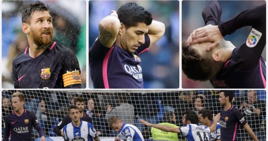 برشلونة يخسر 2/1 أمام ديبورتيفو فى أول مباراة بعد الريمونتادا التاريخية