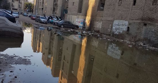 غرق شارع صابر باشا صبرى بالهرم فى المجارى عرض مستمر .. والأهالى يتسغيثون