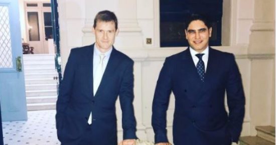 ننشر صورة أبو هشيمة والسفير البريطانى بالقاهرة جون كاسن بعد عشاء عمل