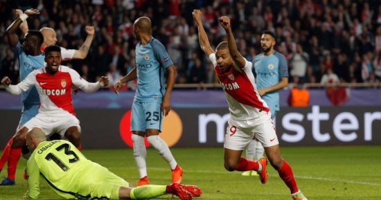 بالفيديو.. موناكو يقصى مانشستر سيتى من دوري أبطال أوروبا