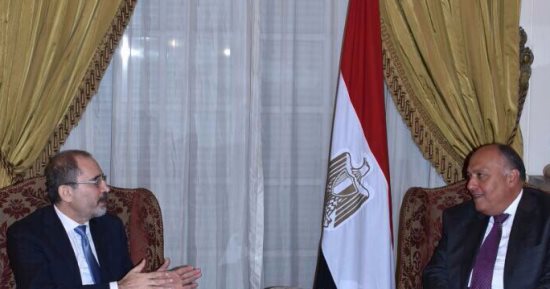 سامح شكرى: بحثت مع وزير خارجية الأردن القضية الفلسطينية ومكافحة الإرهاب
