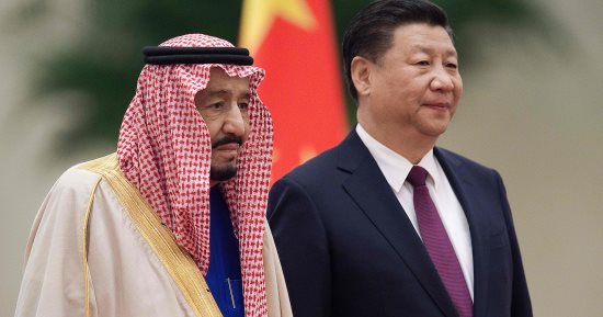 بالصور.. الرئيس الصينى يستقبل الملك سلمان بن عبد العزيز فى بكين