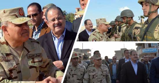 بالفيديو والصور..وزيرا الدفاع والداخلية من سيناء يشيدان بجهود مقاتلى القوات المسلحة والشرطة.. ويؤكدان: لا تهاون فى حماية الأمن القومى مهما كانت التضحيات.. وأرض الفيروز تبقى رمزا لانتصار إرادة الشعب على الإرهاب