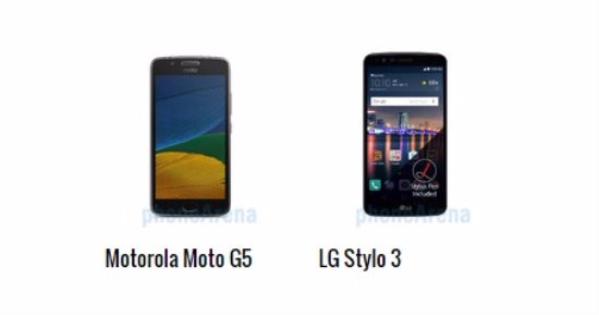 بالمواصفات.. أبرز الفروق بين هاتفى موتورولا موتو G5 و LG Stylo 3