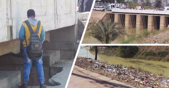 بالصور.. كارثة بيئية فى قنا.. "المعنا" بوابة الموت لنقل النفايات والصرف الصحى من مخرات السيول لنهر النيل.. الأهالى: المسئولون يهتمون فى الشتاء فقط ويرفعون شعار "زورونى كل سنة مرة".. والرى: التنظيف دورى