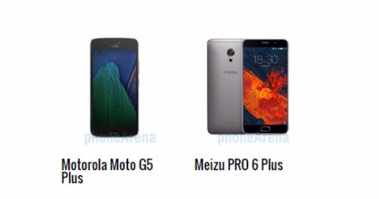 بالمواصفات.. أبرز الفروق بين موتورولا موتو G5 Plus و Meizu PRO 6 Plus