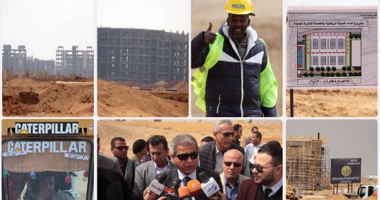 تواصل العمل فى المجمع الرياضى بالعاصمة الإدارية الجديدة