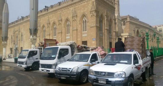 بالصور.. أمن العاصمة يشن حملات تطهير وإزالة إشغالات بالقاهرة الفاطمية