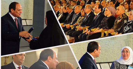 بالفيديو والصور..الرئيس فى الاحتفال بيوم المرأة المصرية يعلن:250 مليون جنيه لتمكين المرأة المعيلة..يكرم أمهات الشهداء والمثاليات.. ويؤكد:لم تخش الإرهاب وستظل صوتًا لضمير الوطن وقدمت الشهيد فداء لمصر لتبقى الأمة