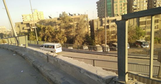 شكوى من تهالك الطبقة الإسفلتية لكوبرى أحمد عرابى بالمهندسين 