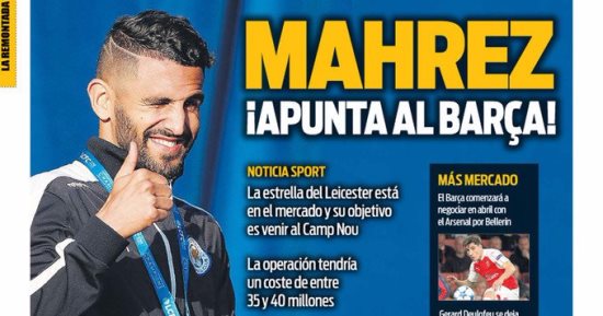 برشلونة يرصد 40 مليون يورو لضم الجزائرى رياض محرز
