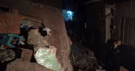 انهيار أجزاء من عقار قديم فى الجمرك بالإسكندرية بدون إصابات