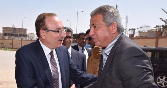 وزير الشباب والرياضة يصل بنى سويف لافتتاح منشآت شبابية ورياضية بالمحافظة