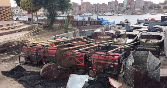 ضبط 16 لنش بحرى بدون ترخيص وبندقيتين وإزالة 110 حالة تعدى بـ"المنزلة"