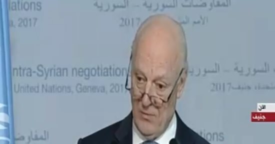 دى ميستورا: وقف إطلاق النار تقدم مهم ونقطة فارقة في الأزمة السورية