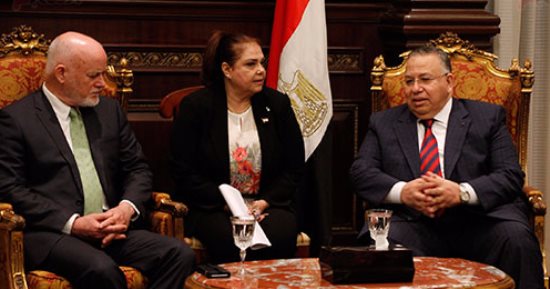 بالصور..وكيل مجلس النواب يستقبل رئيس الجمعية العامة للأمم المتحدة