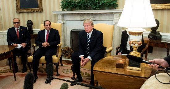 السيسى لترامب: أنا ومصر بجانبك لتنفيذ استراتيجية القضاء على الإرهاب