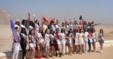 بالصور.. 65 ملكة جمال فى حضرة الأهرامات وأبو الهول ونهر النيل.. الفاتنات انبهرن بالحضارة المصرية.. وركبن الجمل بـ"الهوت شورت".. ومنتقبات حرصن على التصوير مع ريوان علاء.. ومدير آثار الهرم: مصر حققت أحلامهن