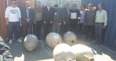 بالصور.. إحباط محاولة تهريب قطع أثرية ترجع للعصر الرومانى بميناء دمياط