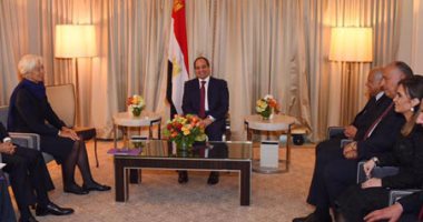 لاجارد تشيد خلال لقاء السيسى بالقرارات "الشجاعة" لدعم الاقتصاد المصرى